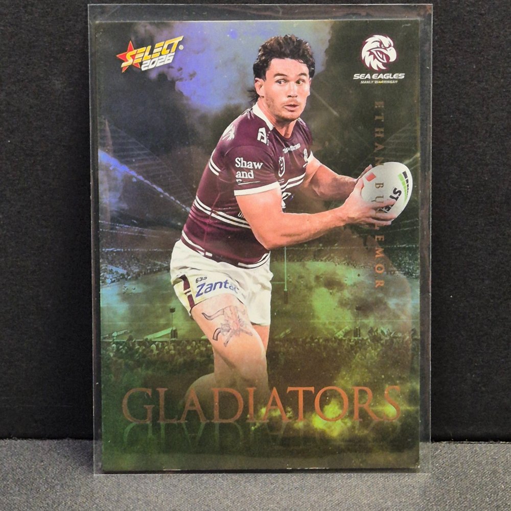 2026 NRL League Heroes Hobby - Gladiators - Gold- GG37 - Ethan Bullemor