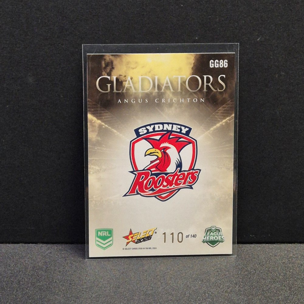 2026 NRL League Heroes Hobby - Gladiators - Gold- GG86 - Angus Crichton