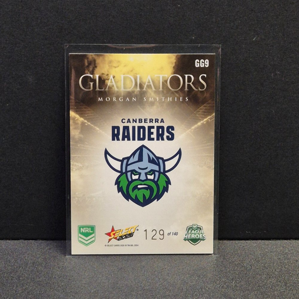 2026 NRL League Heroes Hobby - Gladiators - Gold- GG9 - Morgan Smithies