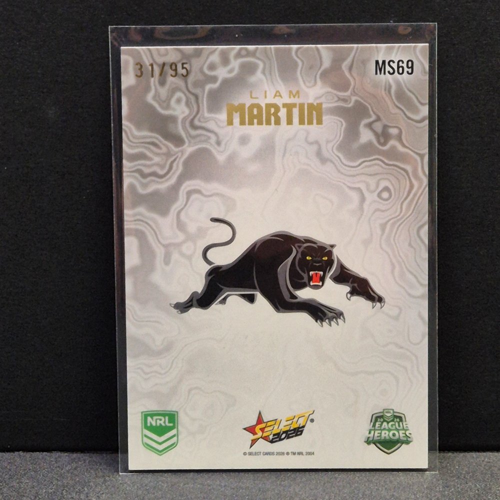 2026 NRL League Heroes Hobby - Mercury - Sterling - MS69 - Liam Martin