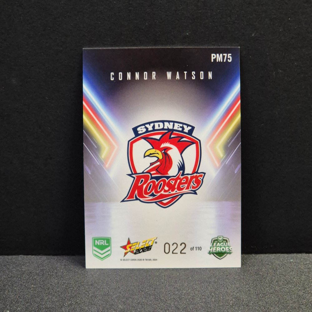 2026 NRL League Heroes Hobby - Playmakers - PM75 - Connor Watson