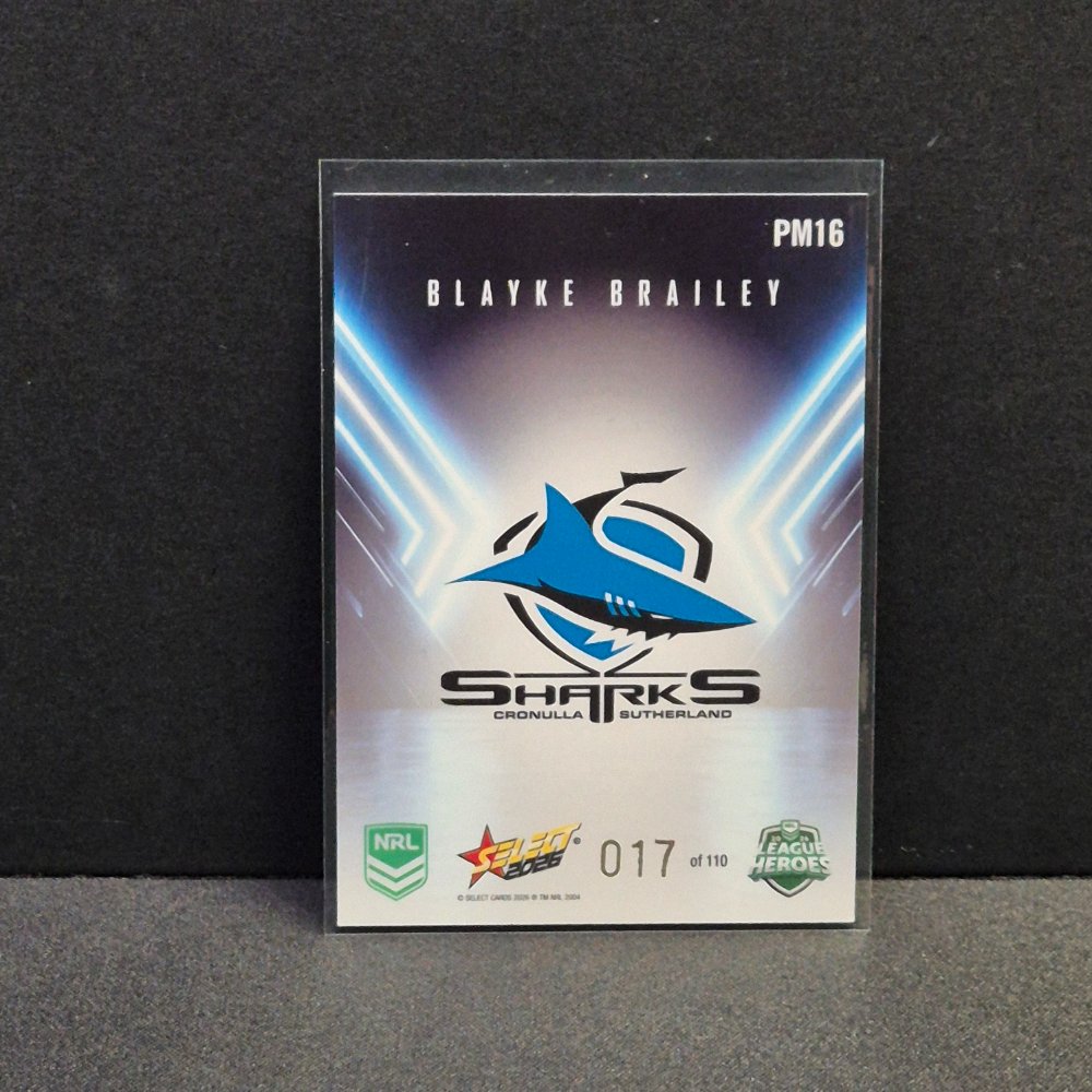 2026 NRL League Heroes Hobby - Playmakers - PM16 - Blayke Brailey