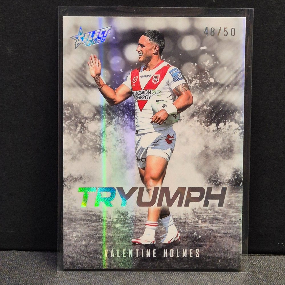 2026 NRL League Heroes Hobby Black TRYUMPH TB28 Valentine Holmes #48/50