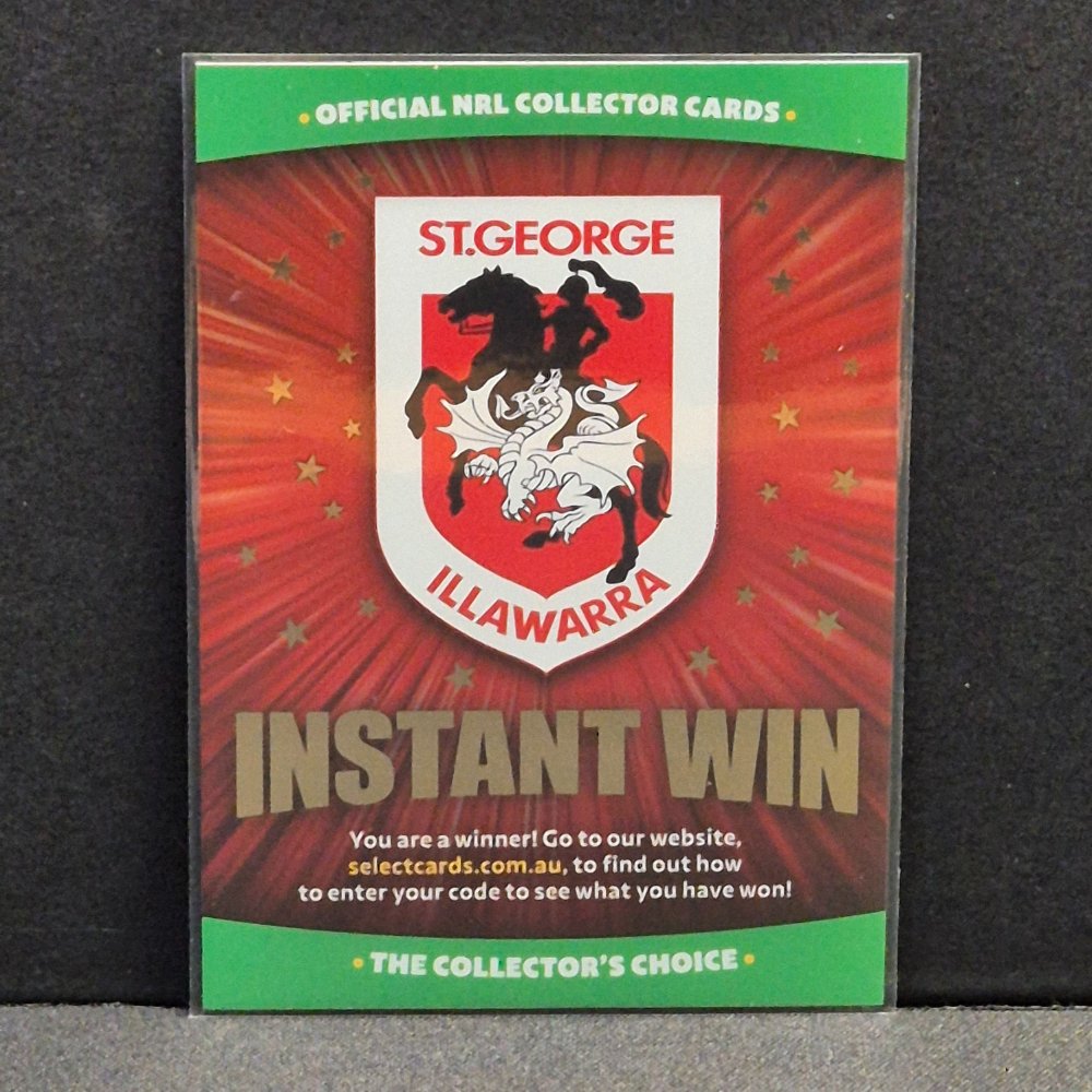 2026 NRL League Heroes - Instant Win - Redeemed - St George Dragons