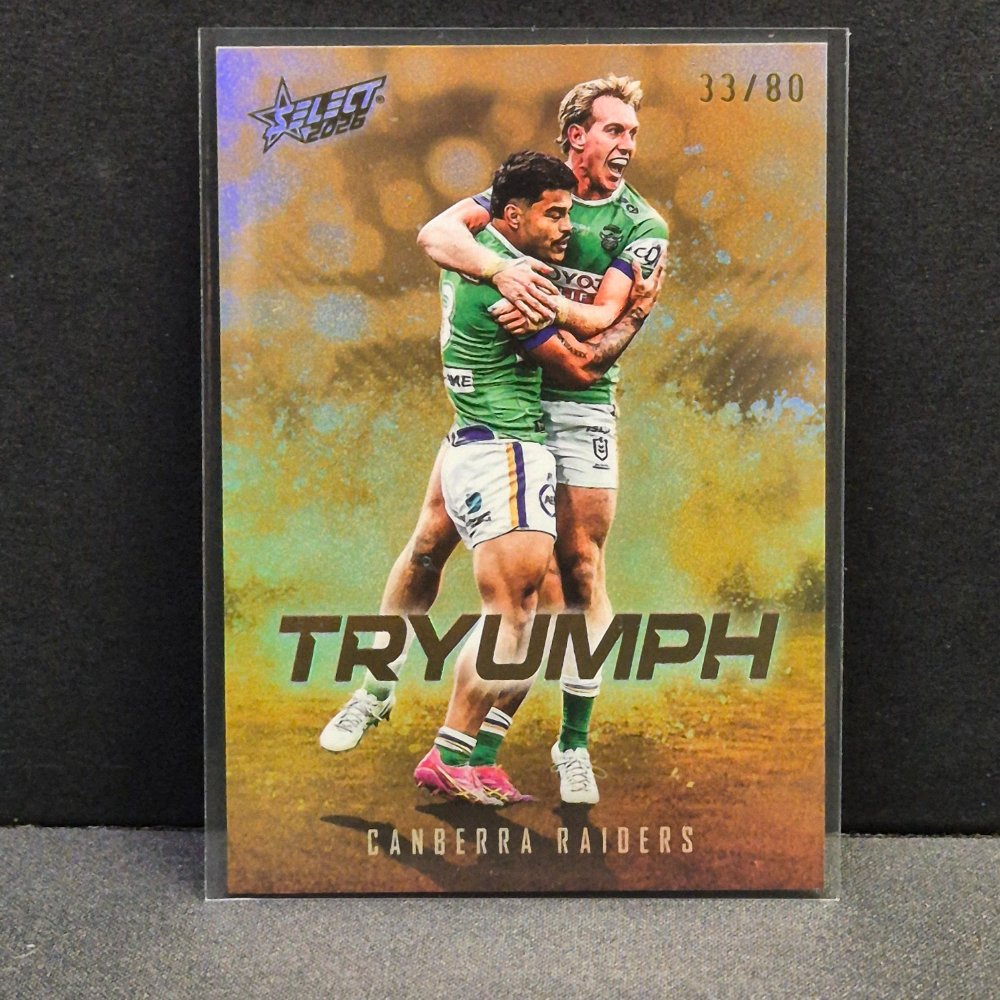 2026 NRL League Heroes Tryumph Gold TG11 Canberra Raiders #33/80