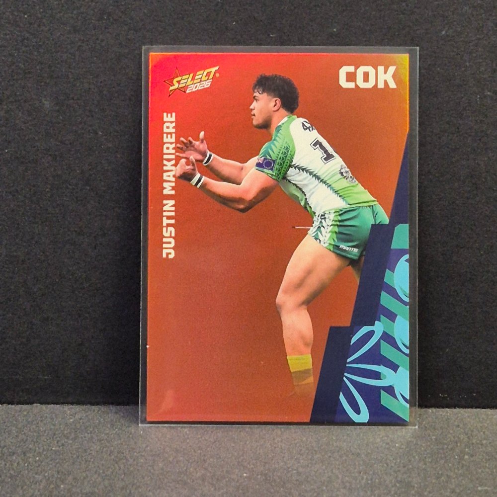 2026 NRL Rugby League World Cup Hobby - Parallel Orange - BO20 - Justin Makirere
