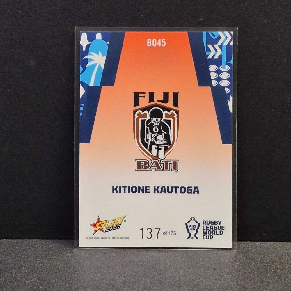 2026 NRL Rugby League World Cup Hobby - Parallel Orange - BO45 - Kitione Kautoga