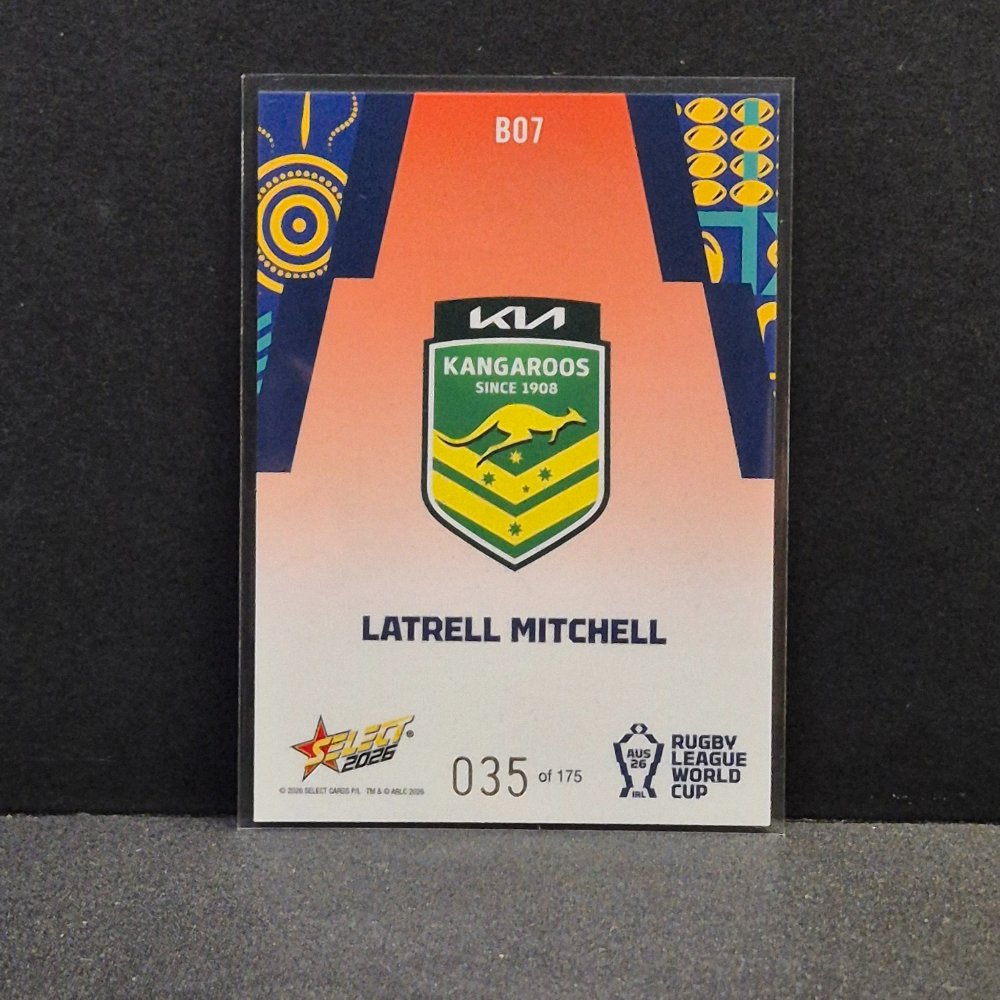 2026 NRL Rugby League World Cup Hobby - Parallel Orange - BO7 - Latrell Mitchell