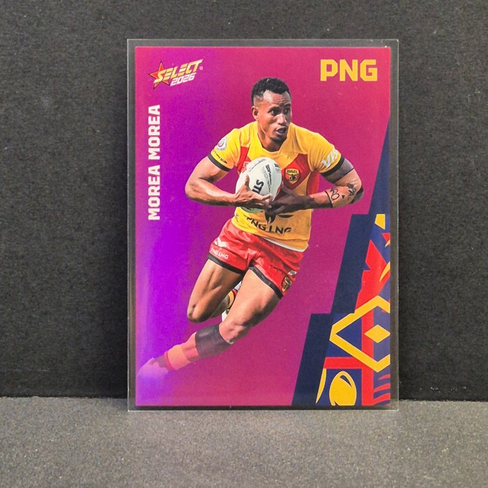 2026 NRL Rugby League World Cup Hobby - Parallel Pink - BP104 - Morea Morea