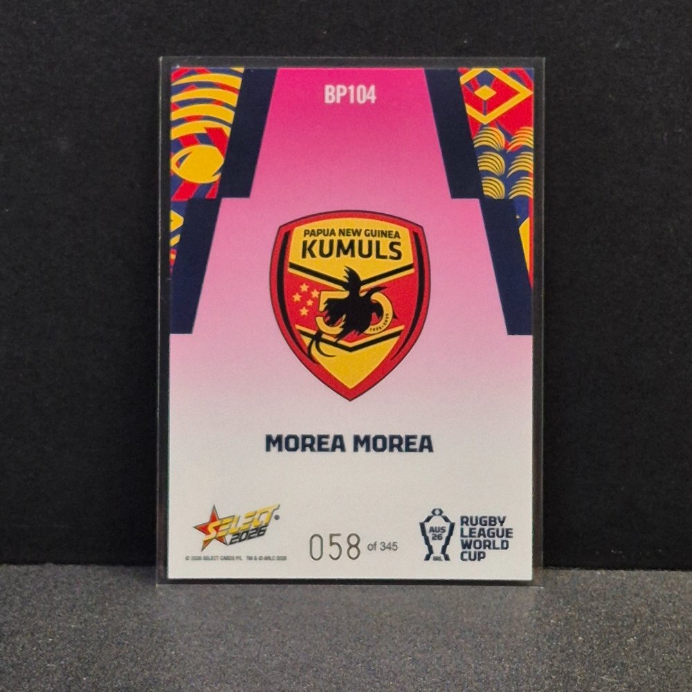 2026 NRL Rugby League World Cup Hobby - Parallel Pink - BP104 - Morea Morea