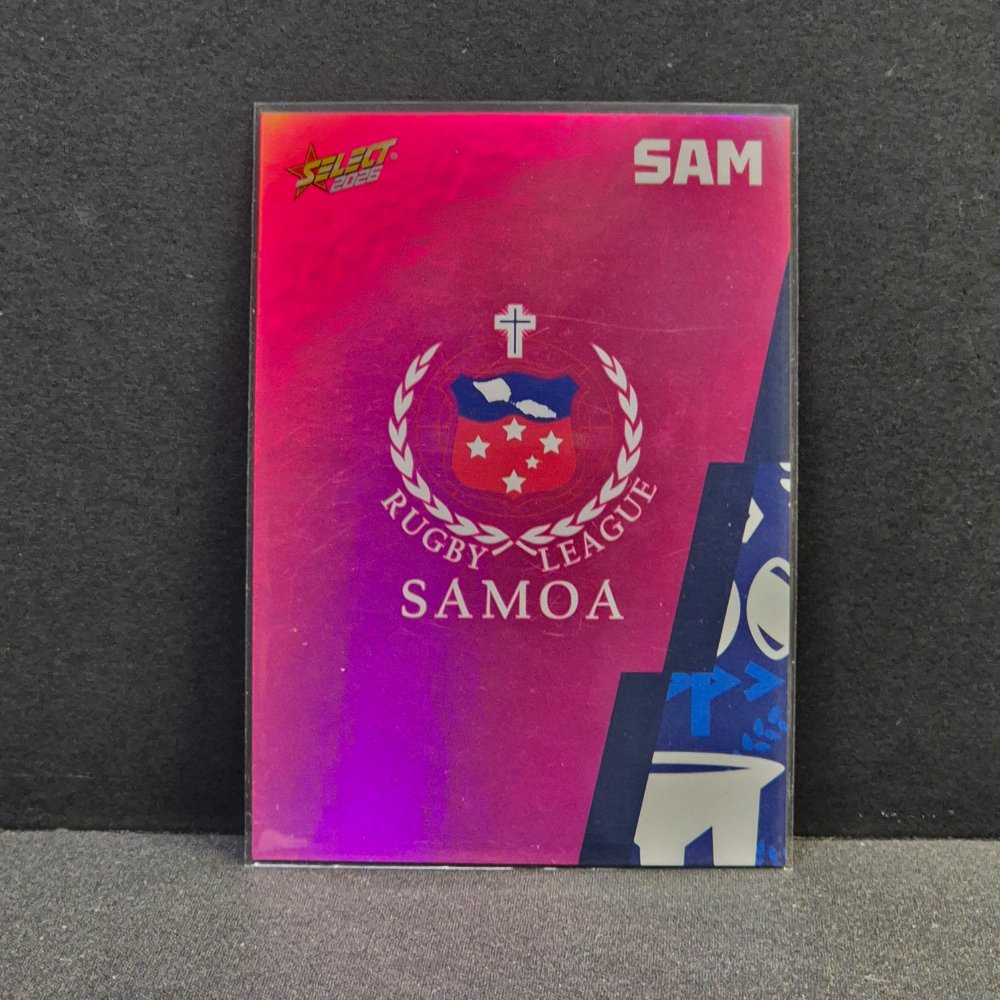 2026 NRL Rugby League World Cup Hobby - Parallel Pink - BP106 - Samoa Checklist