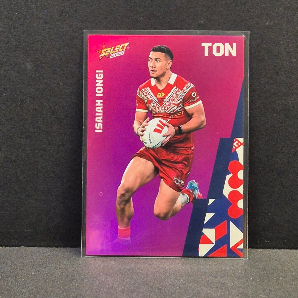 2026 NRL Rugby League World Cup Hobby - Parallel Pink - BP125 - Isaiah Iongi