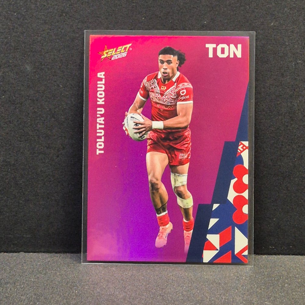 2026 NRL Rugby League World Cup Hobby - Parallel Pink - BP127 - Toluta'u Koula