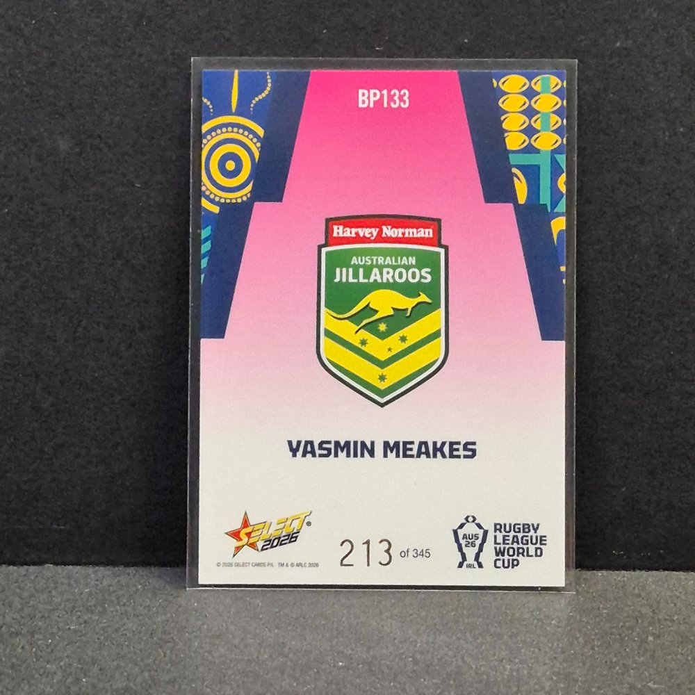 2026 NRL Rugby League World Cup Hobby - Parallel Pink - BP133 - Yasmin Meakes