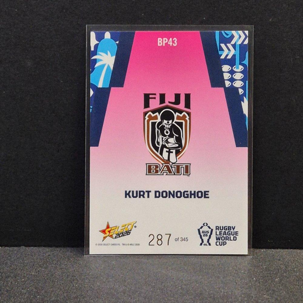 2026 NRL Rugby League World Cup Hobby - Parallel Pink - BP43 - Kurt Donoghoe