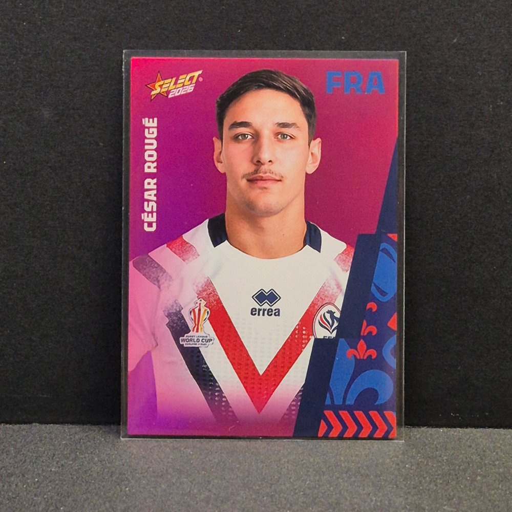 2026 NRL Rugby League World Cup Hobby - Parallel Pink - BP65 - César Rougé
