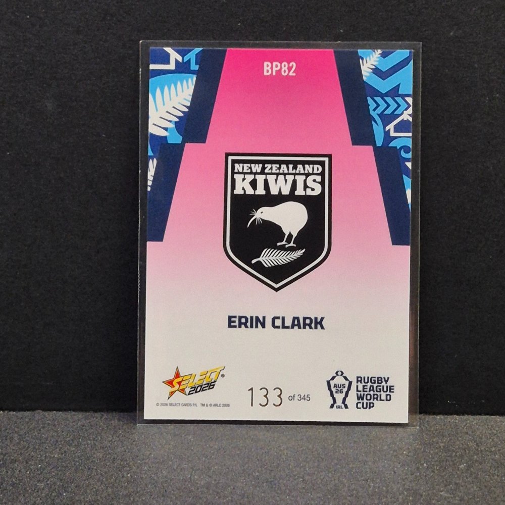 2026 NRL Rugby League World Cup Hobby - Parallel Pink - BP82 - Erin Clark