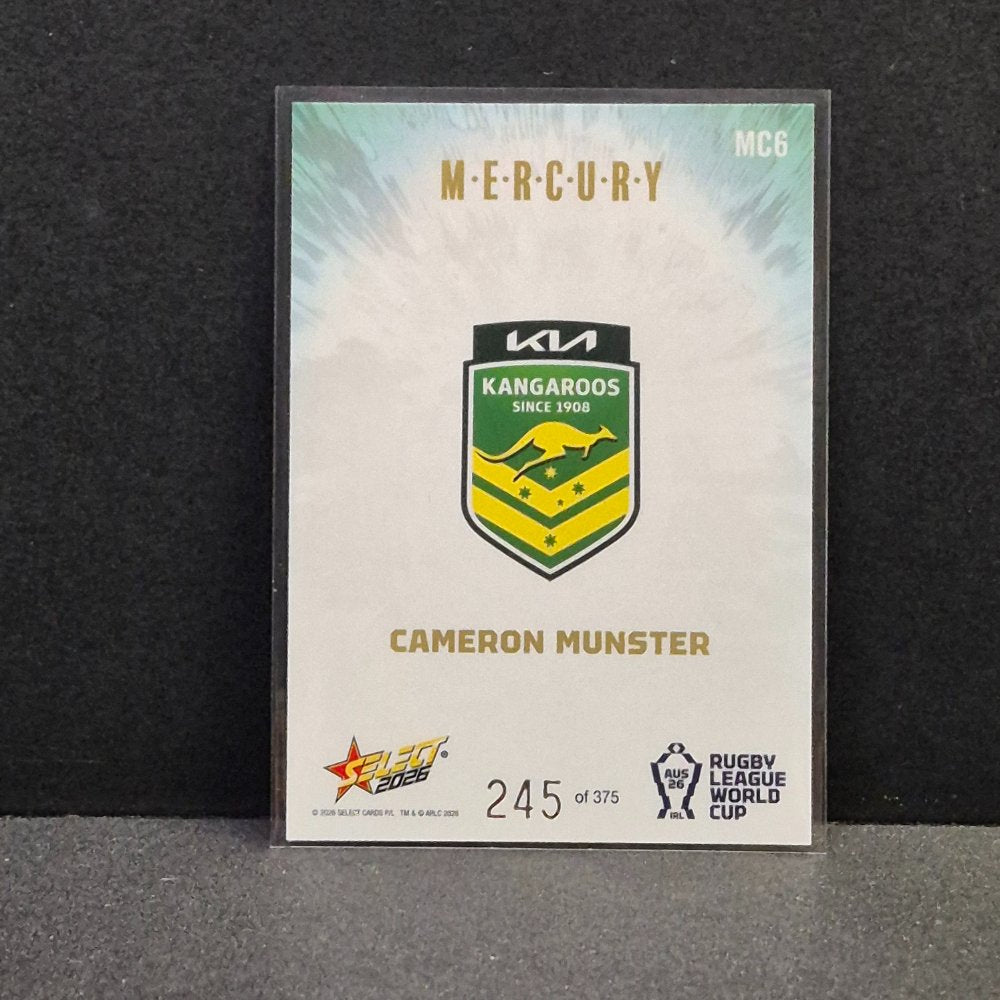 2026 NRL Rugby League World Cup Hobby - Mercury Country - MC6 - Cameron Munster