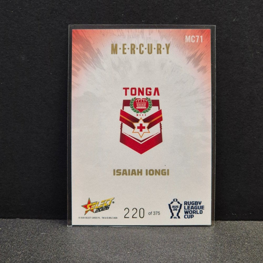 2026 NRL Rugby League World Cup Hobby - Mercury Country - MC71 - Isaiah Iongi