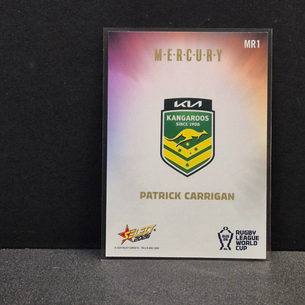2026 NRL Rugby League World Cup Hobby - Mercury Rainbow - MR1 - Patrick Carrigan