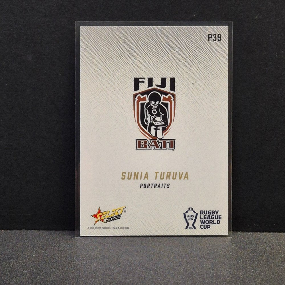 2026 NRL Rugby League World Cup Hobby - Portraits - P39 - Sunia Turuva