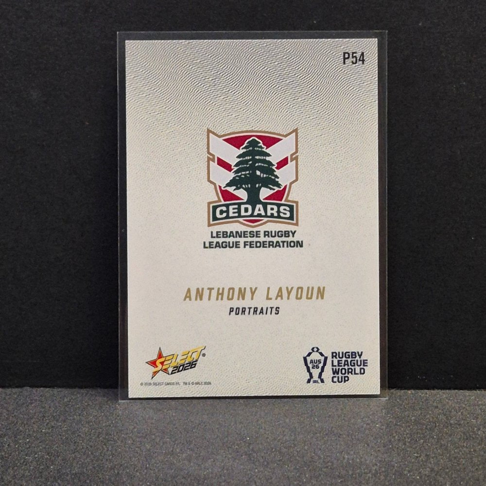 2026 NRL Rugby League World Cup Hobby - Portraits - P54 - Anthony Layoun