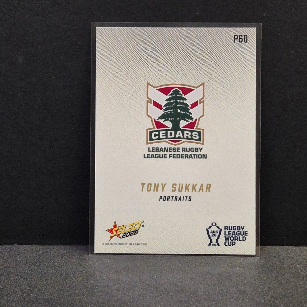 2026 NRL Rugby League World Cup Hobby - Portraits - P60 - Tony Sukkar