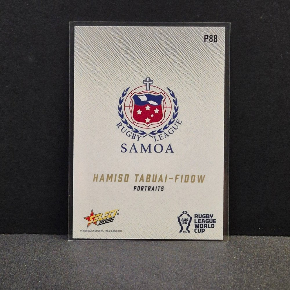 2026 NRL Rugby League World Cup Hobby - Portraits - P88 - Hamiso Tabuai-Fidow
