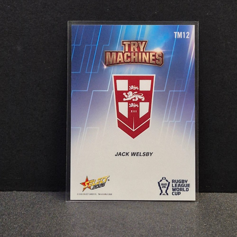 2026 NRL Rugby League World Cup Hobby - Try Machine - TM12 - Jack Welsby