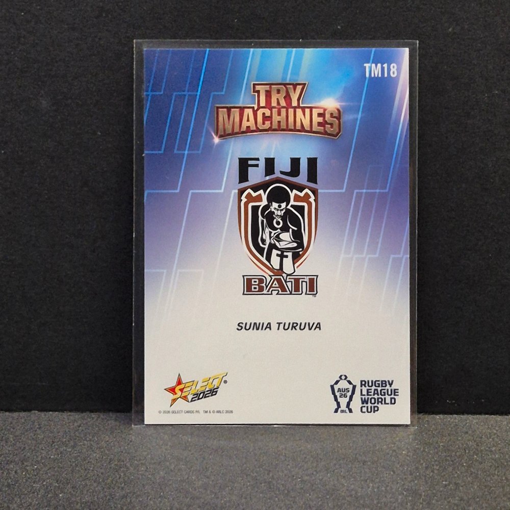2026 NRL Rugby League World Cup Hobby - Try Machine - TM18 - Sunia Turuva