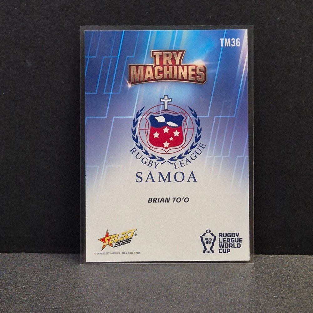 2026 NRL Rugby League World Cup Hobby - Try Machine - TM36 - Brian To'o
