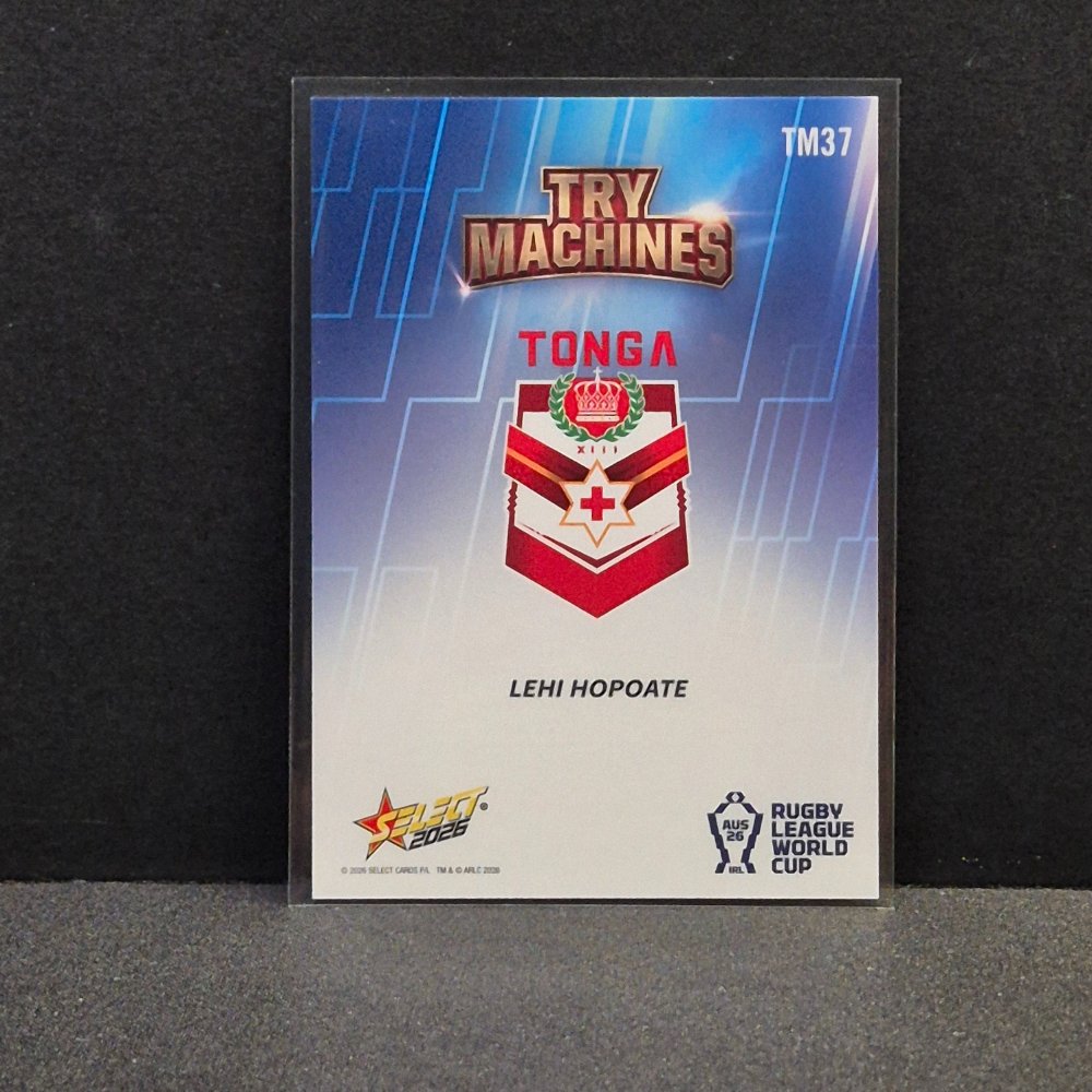 2026 NRL Rugby League World Cup Hobby - Try Machine - TM37 - Lehi Hopoate