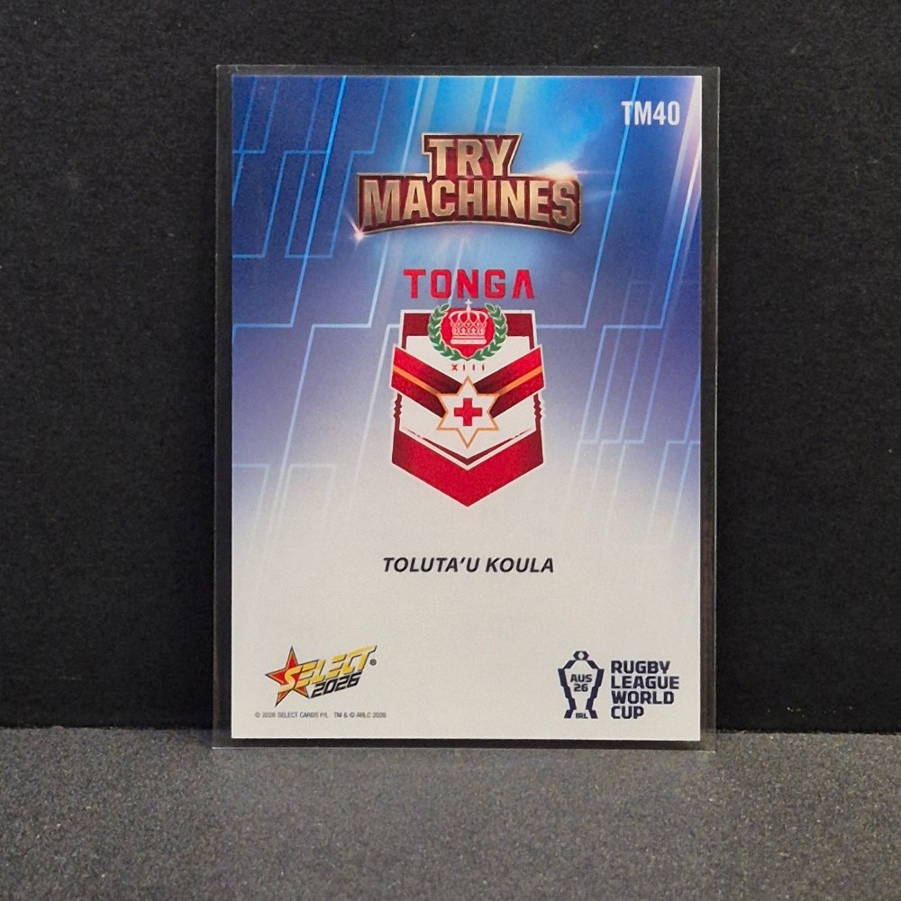 2026 NRL Rugby League World Cup Hobby - Try Machine - TM40 - Toluta'u Koula