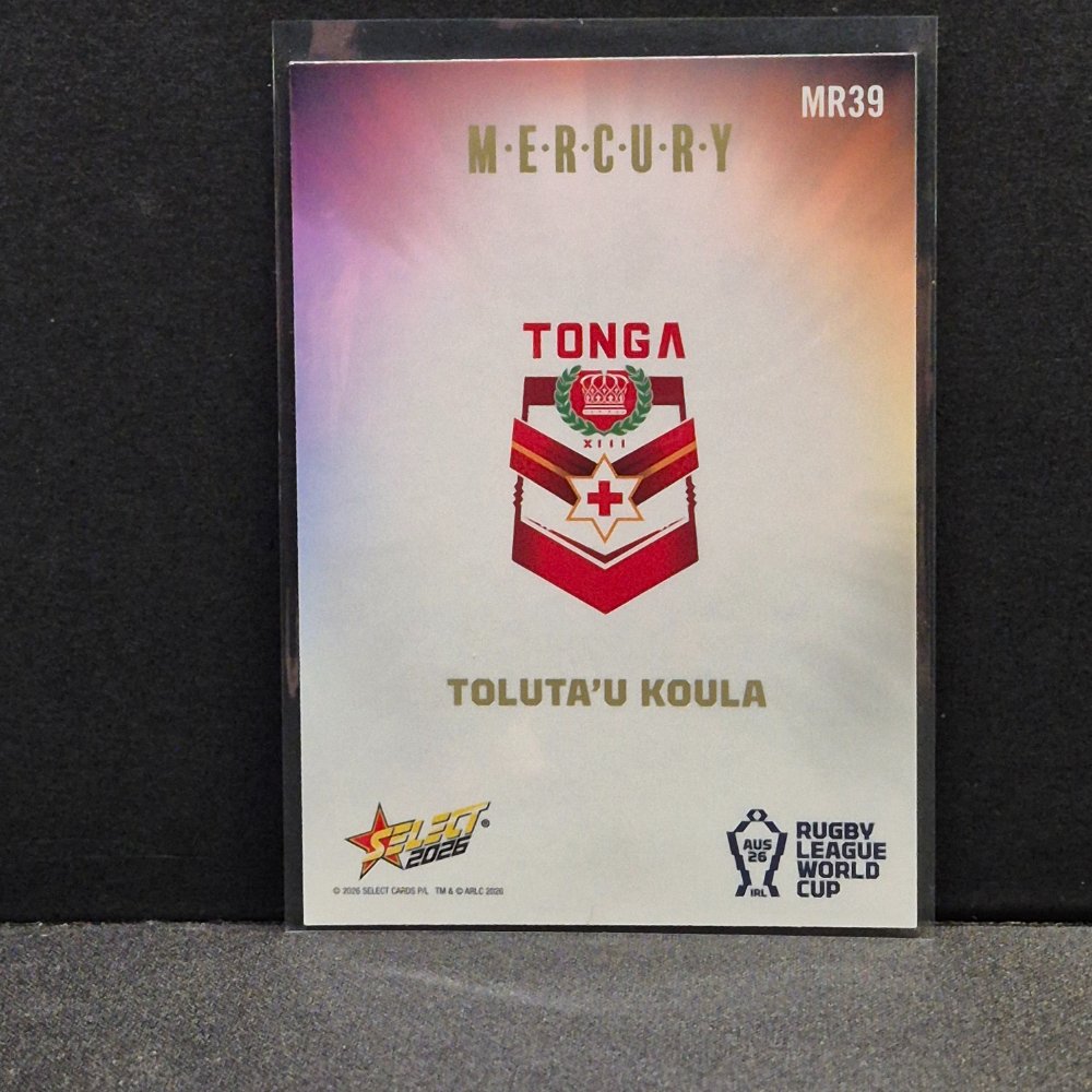 2026 NRL Rugby League World Cup Hobby - Mercury Rainbow - MR39 - Toluta'u Koula