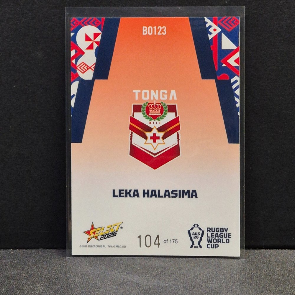 2026 NRL Rugby League World Cup Hobby - Parallel Orange - BO123 - Leka Halasima
