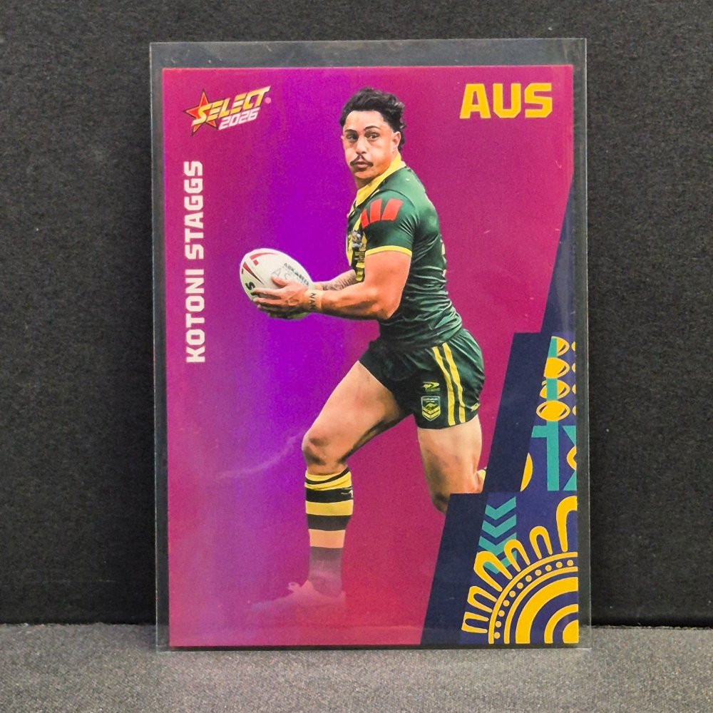 2026 NRL Rugby League World Cup Hobby - Parallel Pink - BP10 - Kotoni Staggs