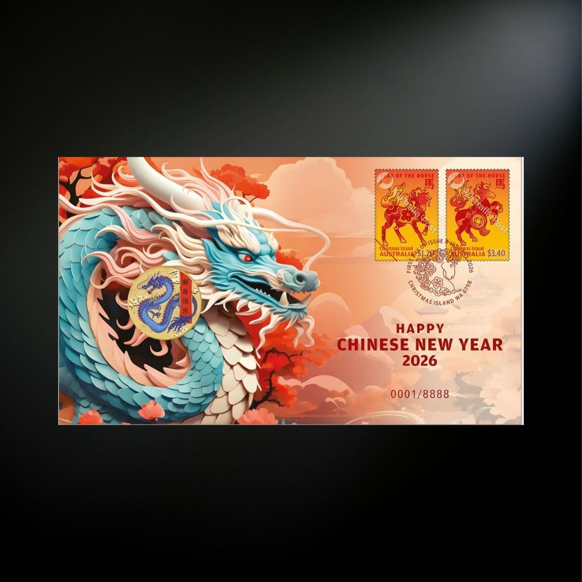 2026 $1 Perth Mint Christmas Island Happy Chinese New Year Year of the Horse PNC