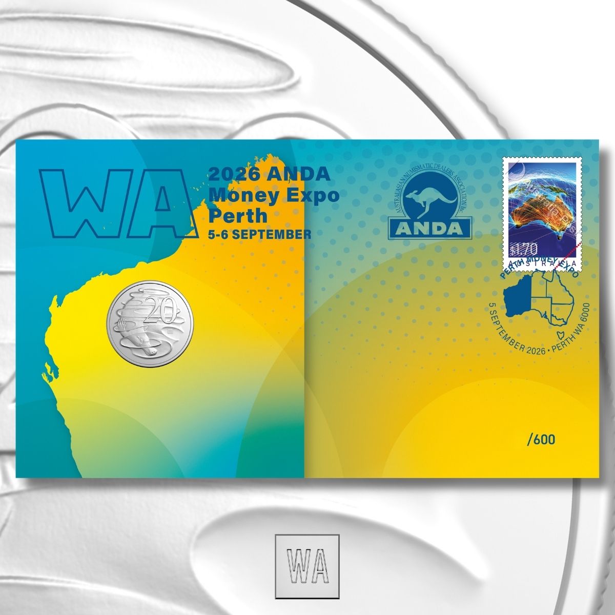 2026 20c Perth ANDA 'WA' Privy Mark PNC