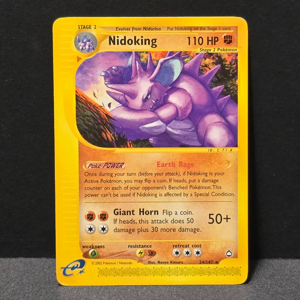 Aquapolis - 24/147 - Nidoking - Rare [HP] - English Pokémon TCG