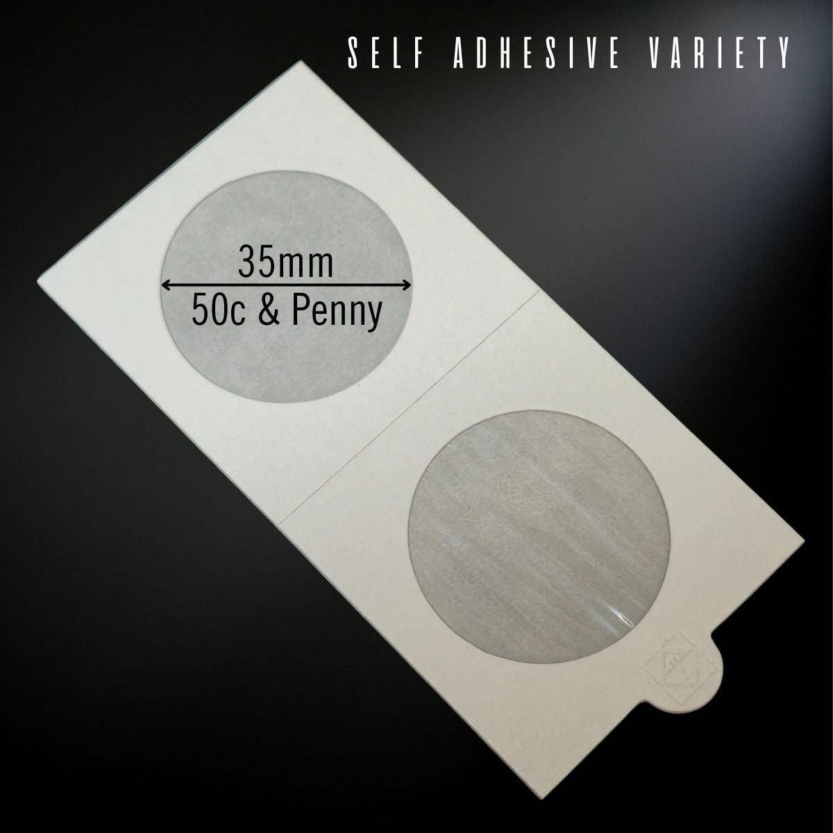 Lighthouse 35mm Self-Adhesive 2x2 pkt-25 — ideal for Australian 50c coins