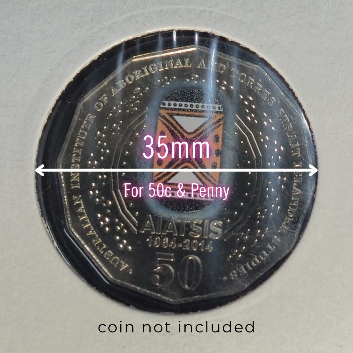 Lighthouse 35mm 2x2 pkt 25
protective coin holder suitable for Australian 50c coins & Penny