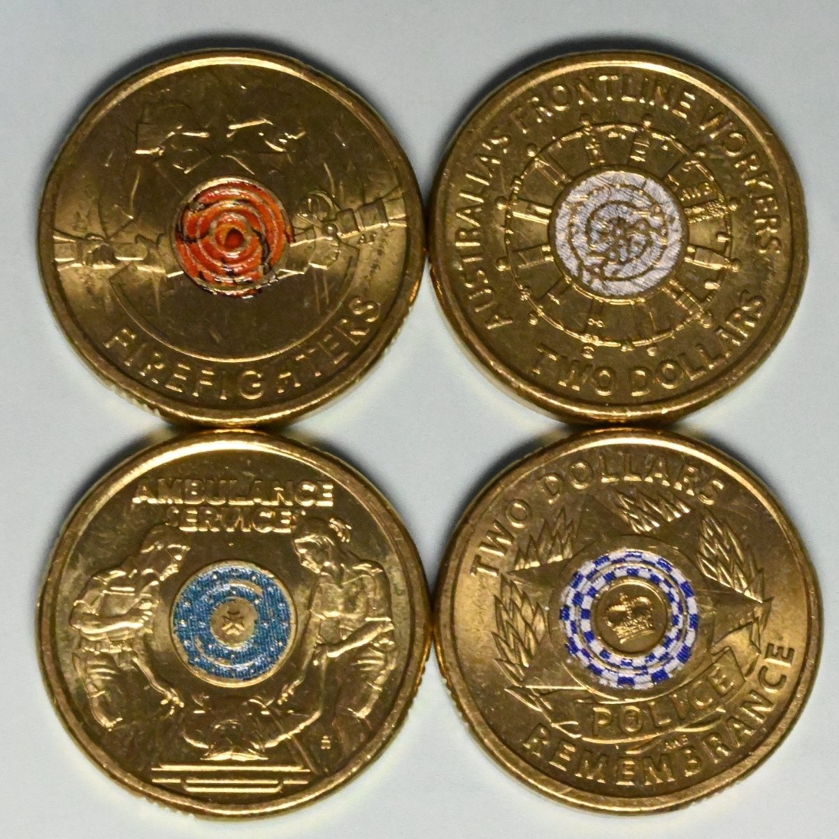 2019-2022 $1 Coloured Emergency Services Australian Coins - reverse - circulated