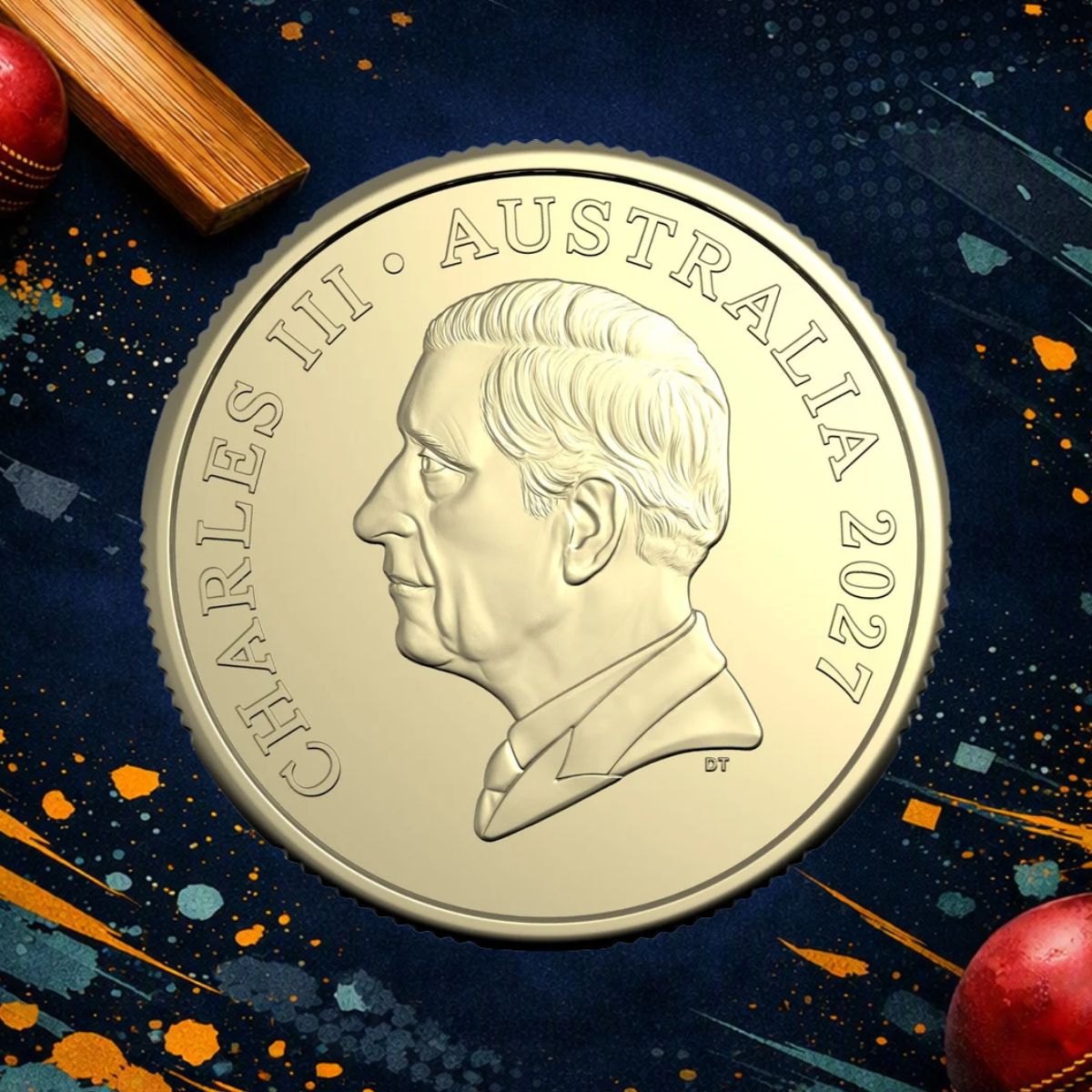 2027 $1 Bluey Cricket - Coloured Uncirculated Coin