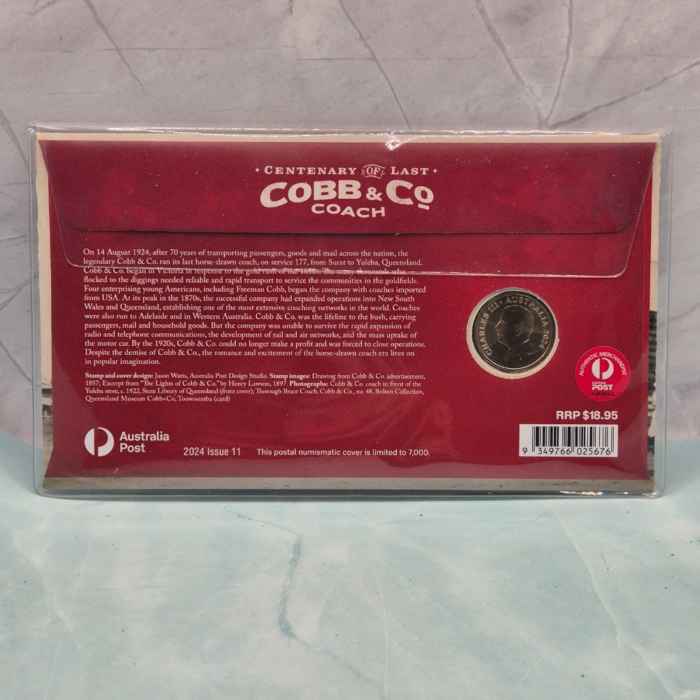 2024 $1 Cobb & Co 'Centenary of the Last Coach Passenger Service in Australia' PNC