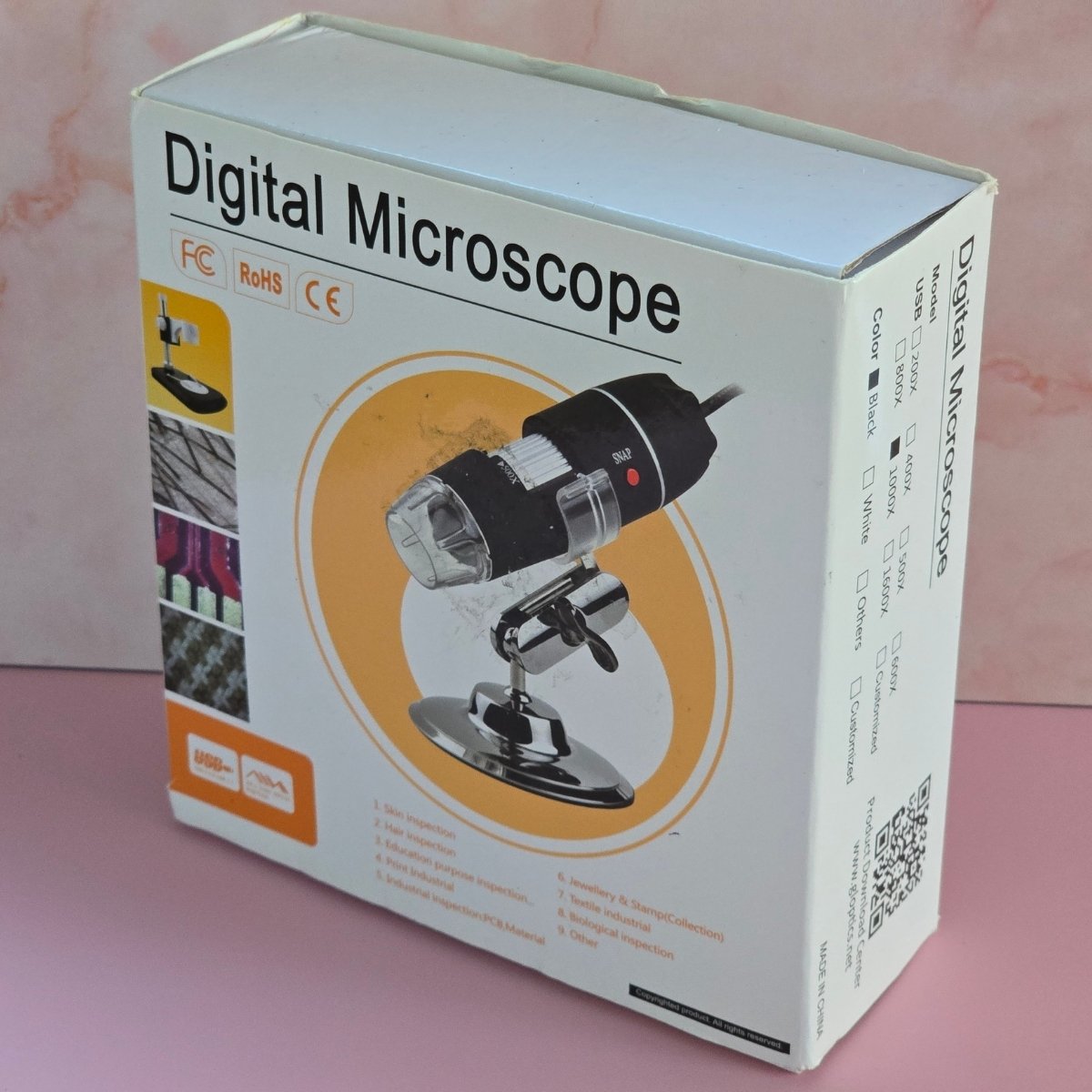 Box of a digital microscope USB 1000X