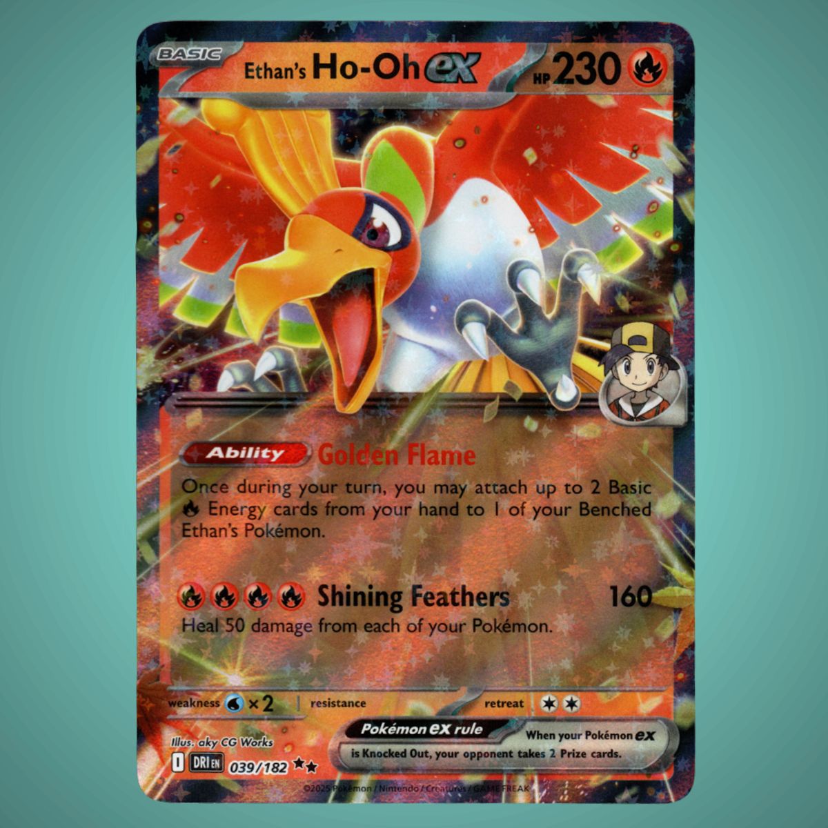Destined Rivals  - 039/182 - Ethan's Ho-Oh EX - Double Rare - English Pokémon TCG