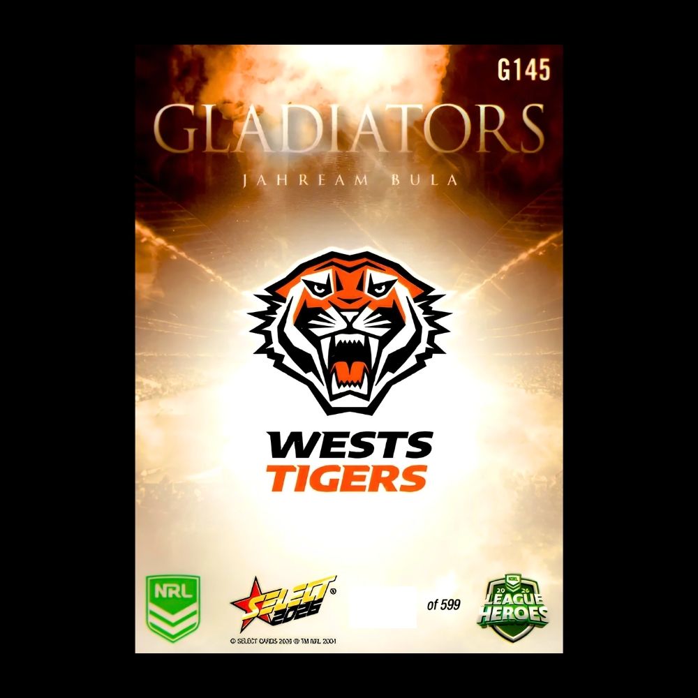 2026 NRL League Heroes - Gladiators - G145 - Jahream Bula