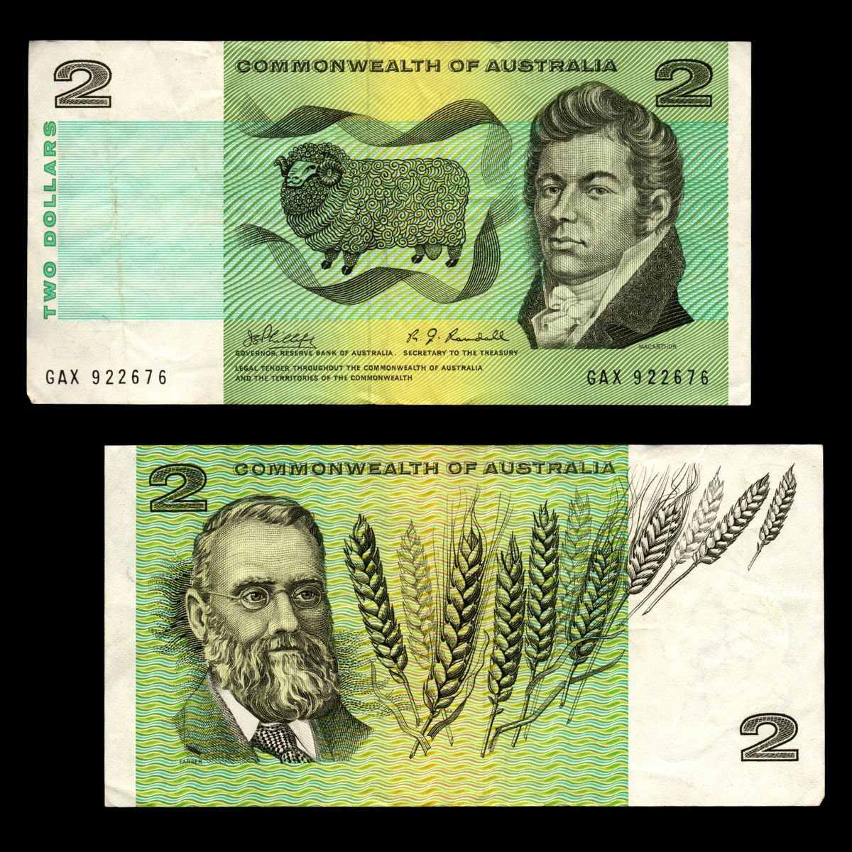 1968 $2 Phillips/Randall CoA General Prefix R83 Fine