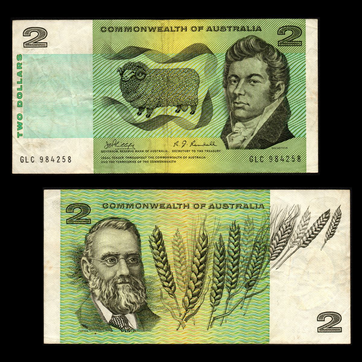 1968 $2 Phillips/Randall CoA General Prefix R83 Fine