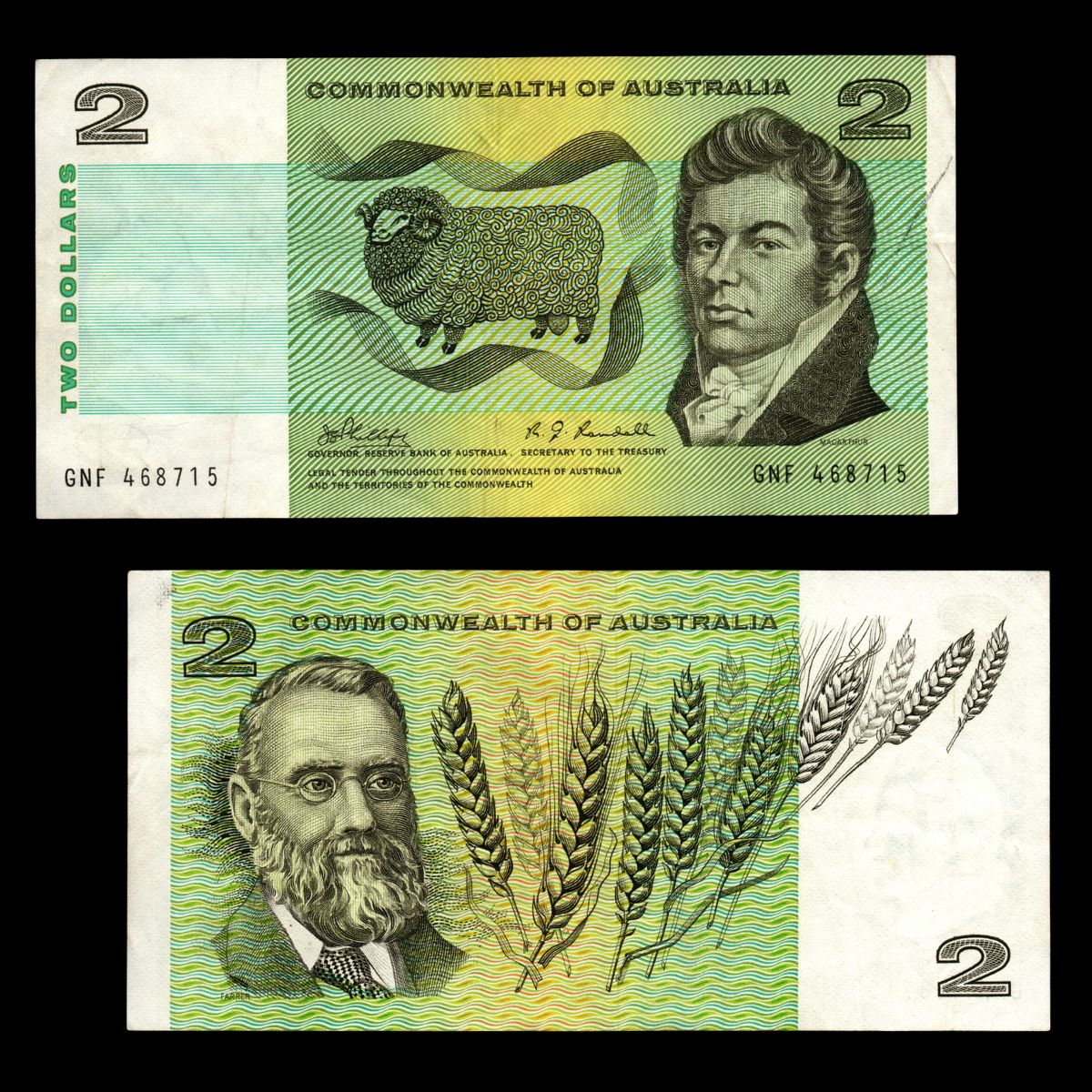 1968 $2 Phillips/Randall CoA General Prefix R83 Fine